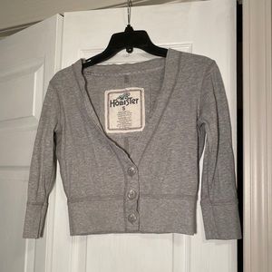 Gray Hollister Cardigan with 3/4 Sleeves (Size S)